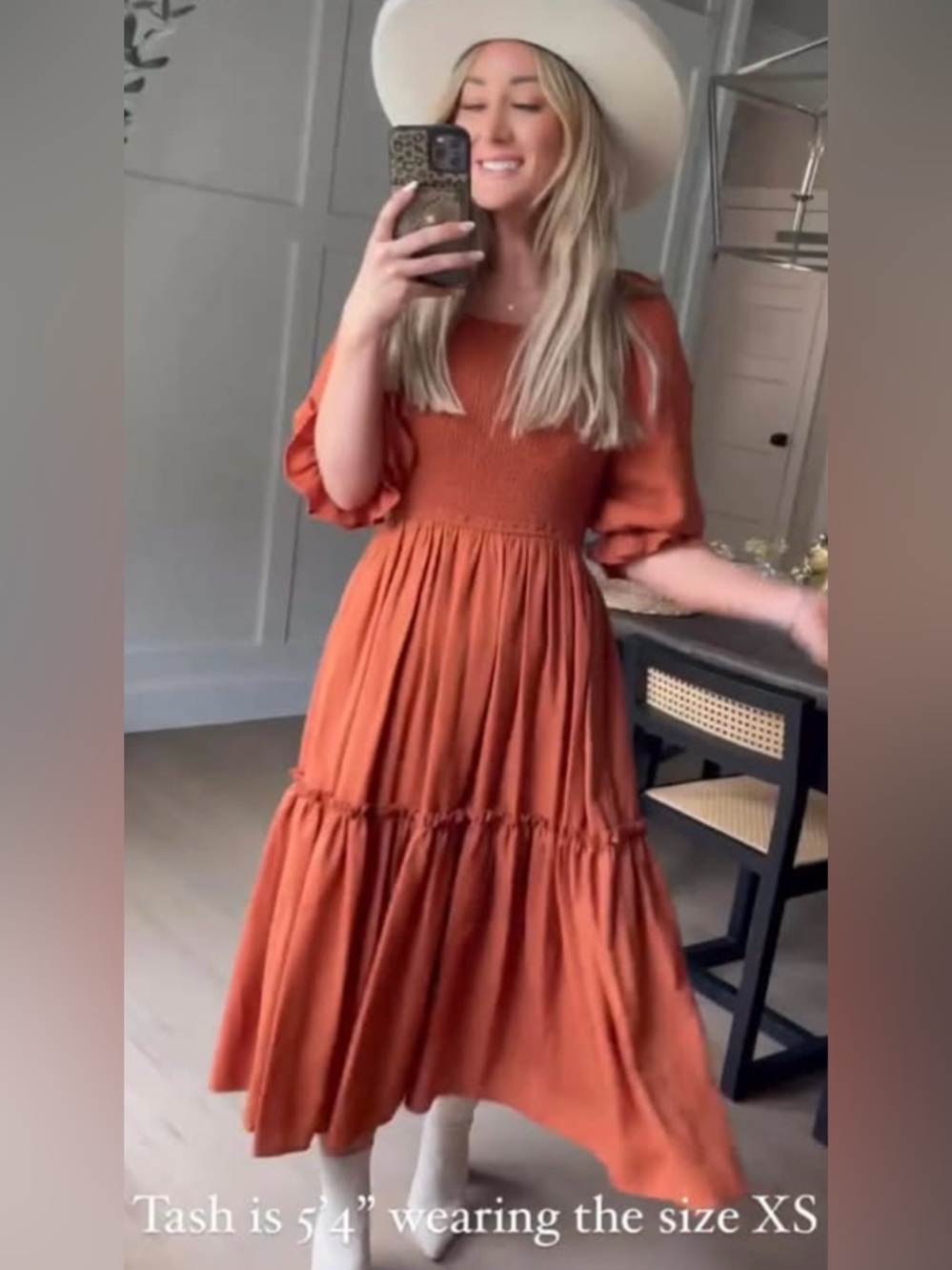 Ivy City Co Spice Orange Lani Dress